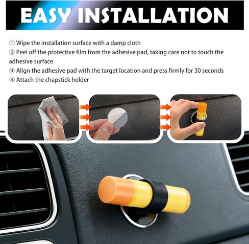 2026 Upgraded Car Lip Balm Holder,Silicone Lip Balm Holder for Car with Magnetic Design for Dashboard & Console,Universal Cars Lipstick Holders Cars Accessories Interior in Saudi Arabia
