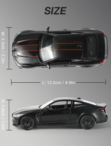 Car Model Toy for BMW M4 CSL 1:36 Metal Diecast Pull Back Car Toy Classic Vintage Auto BlackVehicle Collectible Collection Gift for Kid Ages 3+ in Saudi Arabia