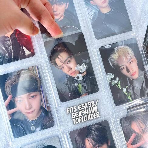 Meowcafe K-Keep Single Sided A4 Standard 9 Pocket Premium Kpop Photocard Binder Pages, 69x93mm Pocket Size for Magic The Gathering, Sports Card Maximal Fit 66x91mm Sleeve (50 Pages Set) in Saudi Arabia