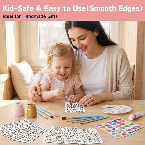 1/2 3/4 1 Inch Letter Stencils for Painting on Wood Reusable Plastic 20 Pack Large Alphabet Templates with Numbers and Symbols DIY Art Crafts for Canvas Porch Signs Journaling Supplies in Saudi Arabia