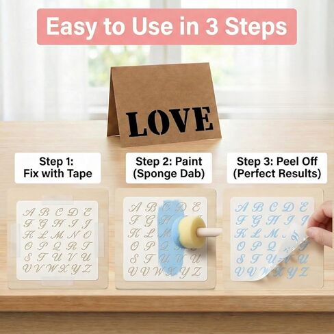 1/2 3/4 1 Inch Letter Stencils for Painting on Wood Reusable Plastic 20 Pack Large Alphabet Templates with Numbers and Symbols DIY Art Crafts for Canvas Porch Signs Journaling Supplies in Saudi Arabia