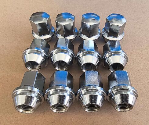 10PCS 9/16-18 Chrome Stock Factory Style Acorn Seat Wheel Lug Nut Replacemet for Dodge 2005-2010 Dakota, 2004-2009 Durango, 2002-2011 Ram 1500# 6036433AA 611-204 in Kuwait