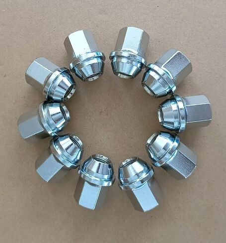 10PCS 9/16-18 Chrome Stock Factory Style Acorn Seat Wheel Lug Nut Replacemet for Dodge 2005-2010 Dakota, 2004-2009 Durango, 2002-2011 Ram 1500# 6036433AA 611-204 in Kuwait