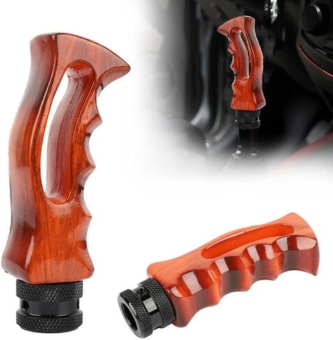 JDM Universal Wood Slotted Pistol Grip Handle Manual Gear Stick Shift Knob Shifter in Saudi Arabia