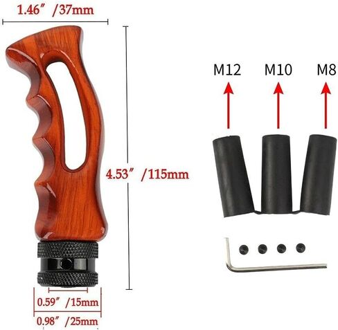 JDM Universal Wood Slotted Pistol Grip Handle Manual Gear Stick Shift Knob Shifter in Saudi Arabia