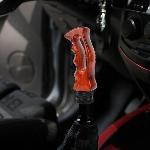 JDM Universal Wood Slotted Pistol Grip Handle Manual Gear Stick Shift Knob Shifter in Saudi Arabia