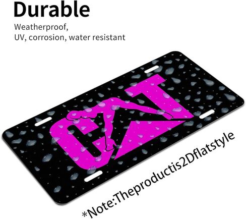 cat Front Plate Cover Decor Accessory Aluminum Metal Rust-Proof Plate Novelty Vanity Tag Cover with 4 Holes for Men Women 6 * 12 in (YMXCP11150026) in Saudi Arabia