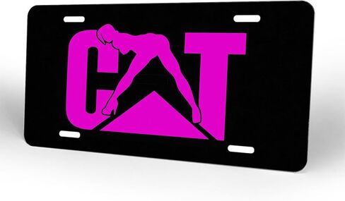 cat Front Plate Cover Decor Accessory Aluminum Metal Rust-Proof Plate Novelty Vanity Tag Cover with 4 Holes for Men Women 6 * 12 in (YMXCP11150026) in Saudi Arabia