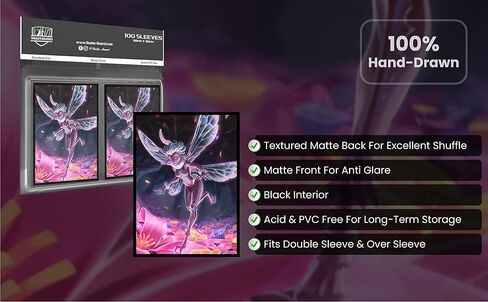 100ct Textured Matte TCG/MTG Card Art Sleeves (Faerie) in Saudi Arabia