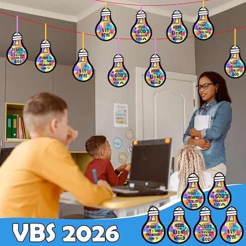 motipuns 30 مجموعات 2026 vbs diy يسوع ضوء لمبة الحرف، الإضاءة تحت عنوان المسيحية الدينية suncatcher المناديل الورقية الزجاج الملون لمبة الفن الديكور لمدرسة الأحد العودة إلى أنشطة المدرسة in Kuwait