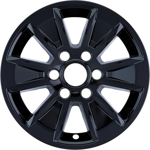 PACRIM 17" Gloss Black Wheel Skin Set Made for Chevrolet Silverado 1500 LT & GMC Sierra 1500 SLE (2019-2026) | Durable ABS Plastic Cover Hubcap | Fits Directly Over OEM Wheel in Saudi Arabia