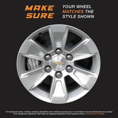 PACRIM 17" Gloss Black Wheel Skin Set Made for Chevrolet Silverado 1500 LT & GMC Sierra 1500 SLE (2019-2026) | Durable ABS Plastic Cover Hubcap | Fits Directly Over OEM Wheel in Saudi Arabia