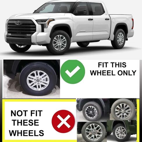 Wheel Skins Compatible with Toyota Tundra Crew cab/Extend cab 2022-2024;; Toyota Sequoia 2023-2025; Wheel Covers; Set of 4 pcs；18-inch in Saudi Arabia