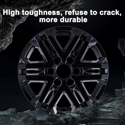 Wheel Skins Compatible with Toyota Tundra Crew cab/Extend cab 2022-2024;; Toyota Sequoia 2023-2025; Wheel Covers; Set of 4 pcs；18-inch in Saudi Arabia
