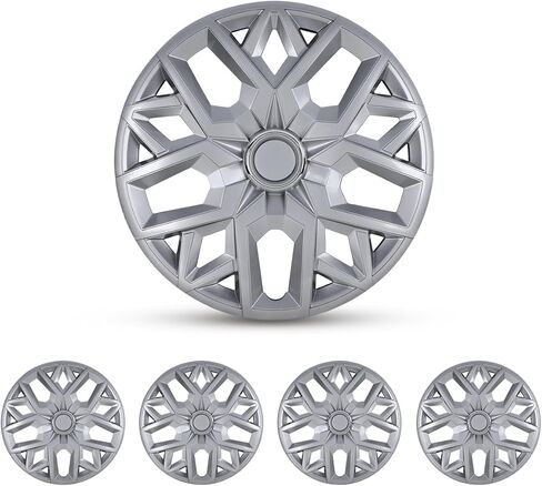 CPW 16’’ Universal Hubcaps for Steel Wheel Rims Cover Snap On Car Truck SUV Car Accessories PP Material Replacement Hub Caps Set of 4 (16 Inch Black Lacquer) in Kuwait