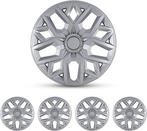 CPW 16’’ Universal Hubcaps for Steel Wheel Rims Cover Snap On Car Truck SUV Car Accessories PP Material Replacement Hub Caps Set of 4 (16 Inch Black Lacquer) in Kuwait