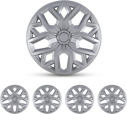CPW 16’’ Universal Hubcaps for Steel Wheel Rims Cover Snap On Car Truck SUV Car Accessories PP Material Replacement Hub Caps Set of 4 (16 Inch Black Lacquer) in Kuwait