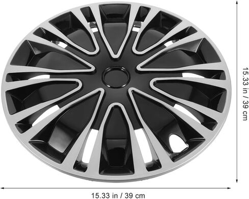 Amosfun السيارات Hubcap غطاء عجلة القيادة استبدال 15.35 "عالمي صالح عجلة ريم غطاء محور السيارة غطاء السيارة الخارجي ملحق سهل التركيب in Kuwait
