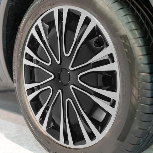 Amosfun السيارات Hubcap غطاء عجلة القيادة استبدال 15.35 "عالمي صالح عجلة ريم غطاء محور السيارة غطاء السيارة الخارجي ملحق سهل التركيب in Kuwait