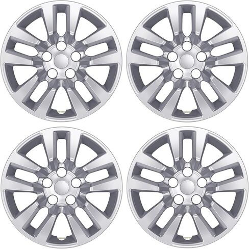 4-Pack 16 inch Hubcaps Compatible with Nissan Altima Sedan 2013 2014 2015 2016 2017 2018, 40315-3TM0B, Fit for 16" Steel Wheel, Rim Cover Skin Hub Cap (Bright Black Color) in Saudi Arabia