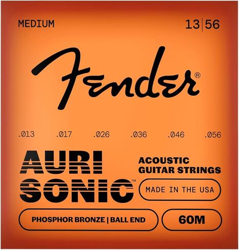 Fender Phosphor Bronze Acoustic Guitar Strings, Ball End, 60XL .010-.048 in Saudi Arabia