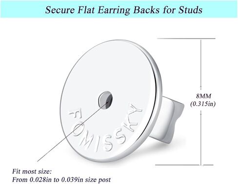 Fomissky-sisa Hypoallergenic Earring Backs for Studs White Gold Plated, Secure Earring Backs Replacements Heavy Earring Support Backs in Saudi Arabia