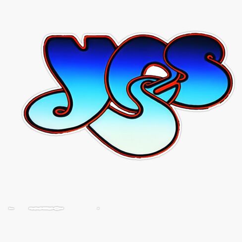 Blue Yes Logo Classic Bumper Sticker Vinyl Decal 5" in Kuwait