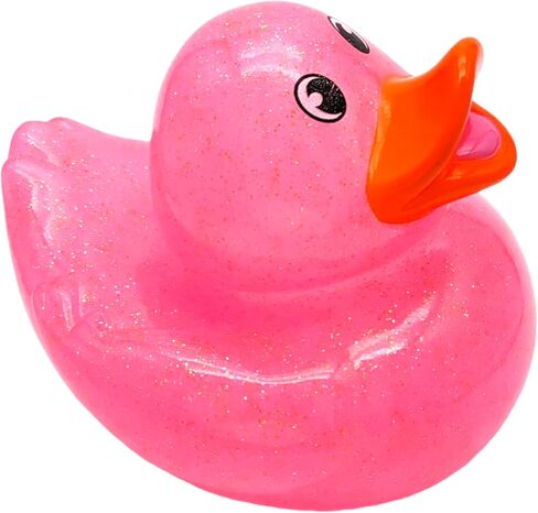 Large 6" Tall Glitter Rubber Duckies (Available in Pink, Blue, Green, Orange, Yellow, Red) Collectable Colorful Ducks Great for Dacking Dash Display and Bath Play (Red) in Saudi Arabia