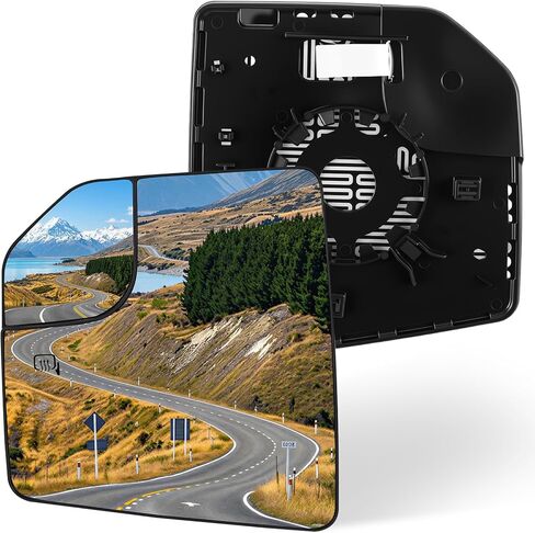 Driver Side Heated Mirror Glass Replacement for 2015-2021 Ford F150, Left Side View Convex Mirror with Blind Spot Rear Holder, Replace FL3Z17K707A in Kuwait