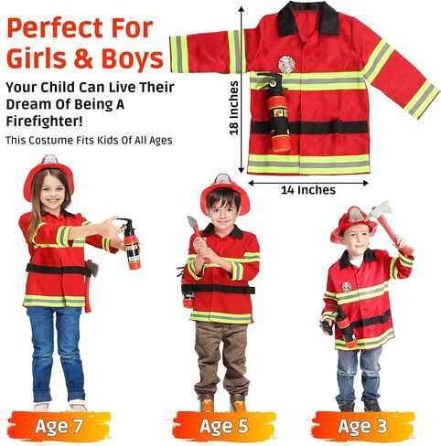 Doctor Costume for Kids Ages 3-7, Pretend Play Dress Up Set with Accessories, Role Play Outfits Veterinarian, Nurse, Surgeon in Saudi Arabia