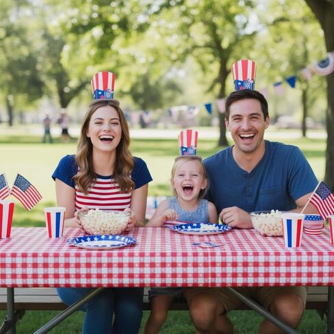 ReliThick 36 Pack 250th Anniversary 4th of July Decorations Patriotic Red White Blue Popcorn Boxes & Table Centerpieces Gift Boxes for Americana Independence Day Memorial Day Party Decor in Kuwait