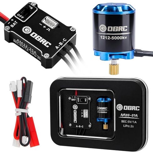 OGRC AM32 25A Brushless ESC & 1212 Sensorless Outrunner Motor Combo for 1/30 Axial SCX30 (5000KV) in Kuwait