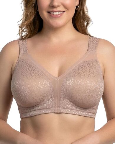 HACI Women's Minimizer Bra Full Coverage Everyday Wirefree Non Padded Plus Size for Large Bust Support Seamless in Saudi Arabia