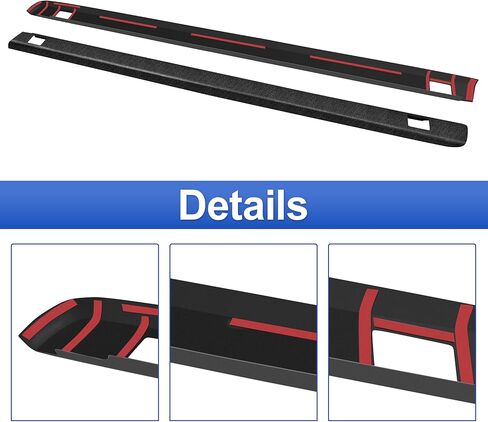 ELH Truck Bed Rail Caps Fit for 99-06 1999-2006 Chevy Silverado & GMC Sierra 1500 2500 3500 (Classic only), w/Holes 6'6" Bed Black Truck Side Rail Protectors (Set of 2) in Saudi Arabia