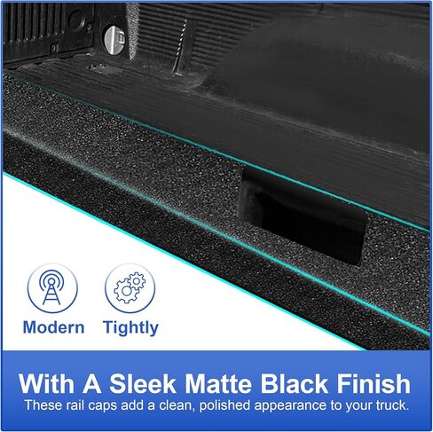 ELH Truck Bed Rail Caps Fit for 99-06 1999-2006 Chevy Silverado & GMC Sierra 1500 2500 3500 (Classic only), w/Holes 6'6" Bed Black Truck Side Rail Protectors (Set of 2) in Saudi Arabia