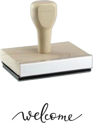 Welcome Rubber Stamp, 1 X 2 inch Wood Stamp in Saudi Arabia