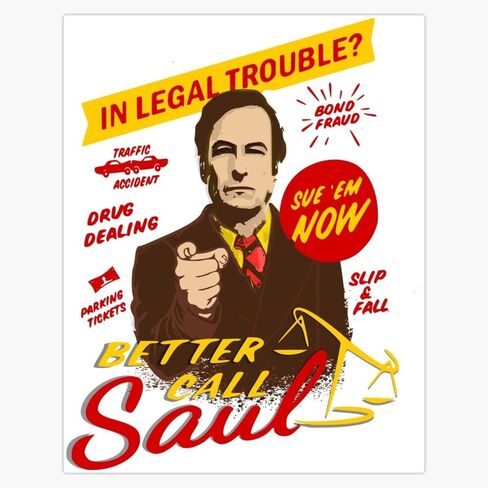 Better Call Saul! 5" Removable Magnetic Bumper Sticker | Heavy-Duty Vehicle Magnet in Kuwait