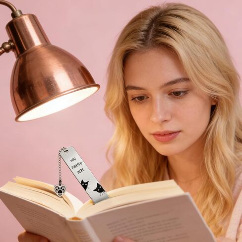 Cat Bookmark,Stainless Steel Funny Black Cat Bookmark Reading Accessory, Cute Metal Bookmark for Women,Students & Book Lovers Gift in Saudi Arabia