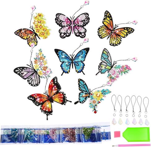 VI-FA 6 Pcs Diamond Painting Bookmark Kit, DIY Corner Book Marks for Adults Kids, Diamond Dot Art Craft Kits for Beginners, Birthday Gifts for Book Lovers Women Girls(Heart Flower) in Saudi Arabia