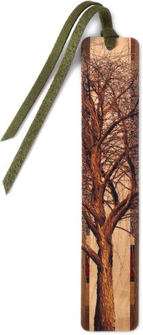 Winter Willow Tree Wooden Bookmark | Woodland Forest Nature Tree Art | Gift for Tree Lovers, Nature Lovers, Gardeners, Landscape Lovers & Readers | Handmade in the USA in Saudi Arabia