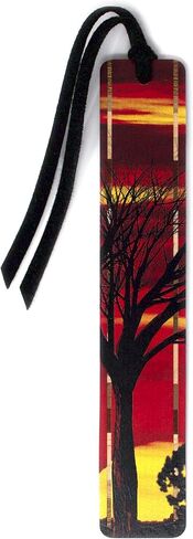 Winter Willow Tree Wooden Bookmark | Woodland Forest Nature Tree Art | Gift for Tree Lovers, Nature Lovers, Gardeners, Landscape Lovers & Readers | Handmade in the USA in Saudi Arabia