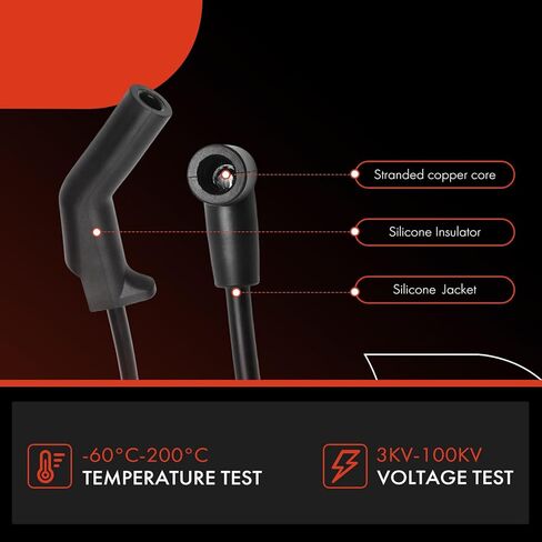 A-Premium 6 قطع أسلاك توصيل الإشعال متوافقة مع Ford Taurus 1986-1991، Tempo 1984-1994 & Mercury Sable 1986، Topaz 1984-1994، 2.3L 2.5L in Kuwait