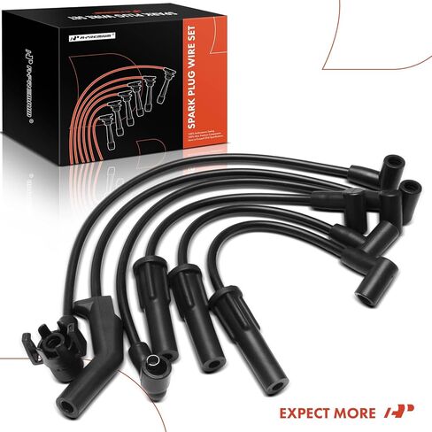 A-Premium 6 قطع أسلاك توصيل الإشعال متوافقة مع Ford Taurus 1986-1991، Tempo 1984-1994 & Mercury Sable 1986، Topaz 1984-1994، 2.3L 2.5L in Kuwait