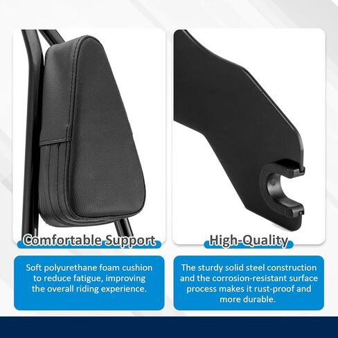 Wsays 24" Tall Sissy Bar and Docking Hardware Kit Compatible with Harley Softail Street Bob FXBB/S Heritage Classic FLHC/S Deluxe FLDE FLSL FXST 2018-2025, Passenger Backrest Sharp Angle Gloss Black in Kuwait