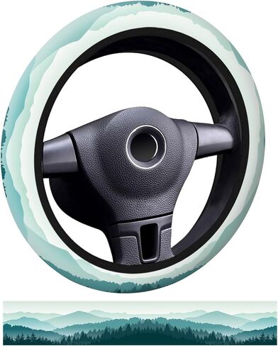 Car Steering Wheel Cover, Universal 15 Inch Neoprene Non-Slip Steering Wheel Covers, Funny Car Accessories for Women Men Fit Auto, Suvs, Truck Cute Beige Leopard in Kuwait