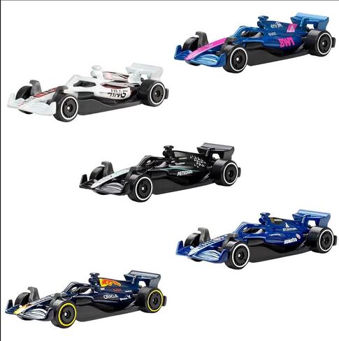 مجموعة سيارات هوت ويلز فورمولا 1 المصبوبة من 2 × 5 عبوات، فرق F1 2024 و2025، للأعمار من 3 سنوات فما فوق in Kuwait