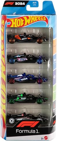 مجموعة سيارات هوت ويلز فورمولا 1 المصبوبة من 2 × 5 عبوات، فرق F1 2024 و2025، للأعمار من 3 سنوات فما فوق in Kuwait