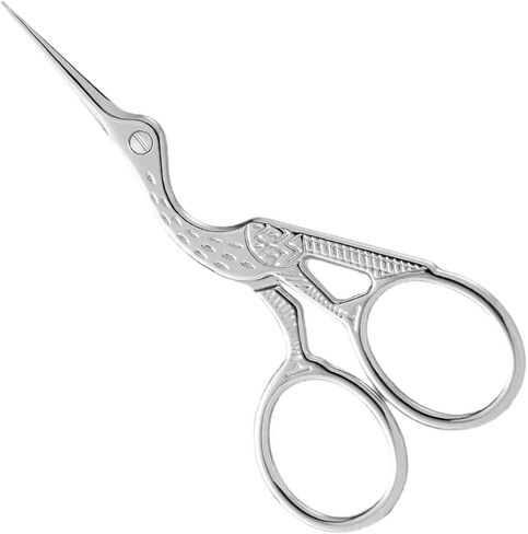 Crane-Shaped Embroidery Scissors – Stainless Steel Small Sewing Scissors with Sharp Blades, 3.7 Inch Compact Craft Scissors for Needlework, Quilting, and Thread Cutting in Saudi Arabia