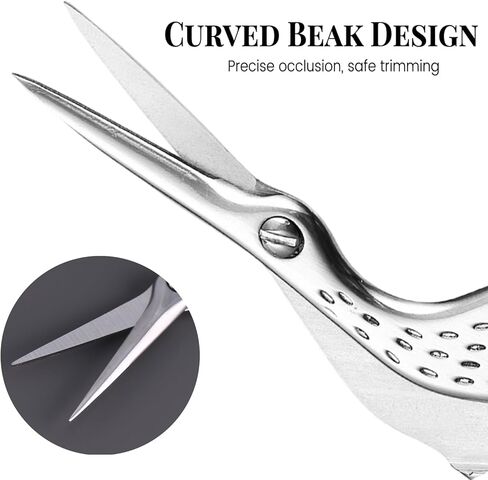 Crane-Shaped Embroidery Scissors – Stainless Steel Small Sewing Scissors with Sharp Blades, 3.7 Inch Compact Craft Scissors for Needlework, Quilting, and Thread Cutting in Saudi Arabia
