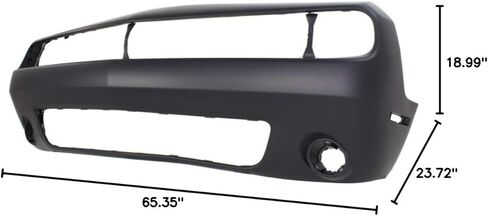 For Dodge Challenger Bumper Cover 2015 16 17 18 19 2020 | Front | Primed | Plastic | w/Fog Light Holes | CH1000A20 | 68258730AB in Kuwait